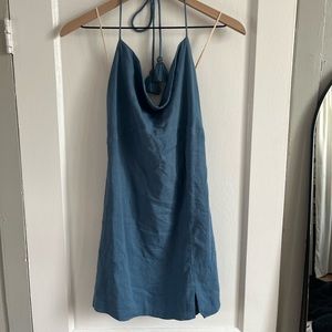 Free People Cowl Neck Linen Dress